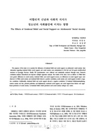 비합리적 신념과 사회적 지지가 청소년의 사회불안에 미치는 영향