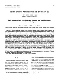 산란계의 혈액화학치 측정에 의한 지방간 출혈 증후군의 조기 진단