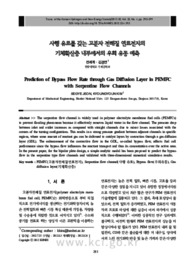사행 유로를 갖는 고분자 전해질 연료전지의 기체확산층 내부에서의 우회 유동 예측