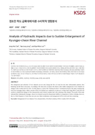 경포천 하도 급확대에 따른 수리학적 영향분석