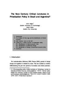 The New Century: Critical Junctures in Privatisation Policy in Brazil and Argentina?
