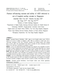 Factors influencing success and safety of AED retrieval in out of hospital cardiac arrests in Singapore