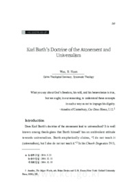 Karl Barth’s Doctrine of the Atonement and Universalism