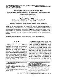 냉간압연률이 다른 STS316L의 탄성파 특성