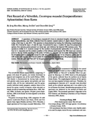 First Record of a Velvetfish, Cocotropus masudai (Scorpaeniformes: Aploactinidae) from Korea