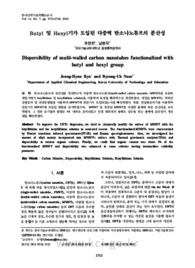 Butyl 및 Hexyl기가 도입된 다중벽 탄소나노튜브의 분산성