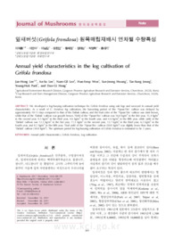 잎새버섯(Grifola frondosa) 원목매립재배시 연차별 수량특성