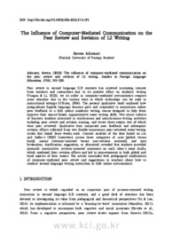 The Influence of Computer-mediated Communication on the Peer Review and Revision of L2 Writing