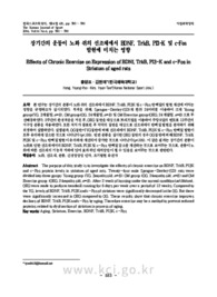 장기간의 운동이 노화 쥐의 선조체에서 BDNF, TrkB, PI3-K 및 c-Fos 발현에 미치는 영향