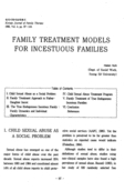 FAMILY TREATMENT MODELS FOR INCESTUOUS FAMILIES