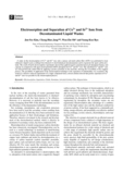 Electrosorption and Separation of Co²and Sr²Ions from Decontaminated Liquid Wasres
