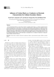 Influence of Carbon Black as a Conductor on Electrode Characteristics for Lithium Secondary Battery
