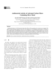 Antibacterial Activity of Activated Carbon Fibers Containing Silver Metal