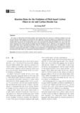 Reaction Raters for the Oxidation of Pitch based Carbon Fibers in Air and Carbon Dioxide Gas