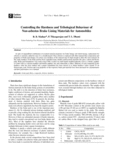 Controlling the Hardness and Tribological Behaviour of Non-asbestos Brake Lining Materials for Automobiles