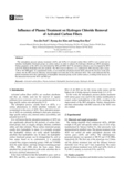 Influence of Plasma Treatment on Hydrogen Chloride Removal of Activated Carbon Fibers