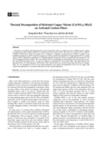 Thermal Decomposition of Hydrated Copper Nitrate [Cu(NO₃)₂.3H₂O] on Activated Carbon Fibers
