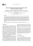Fracture Toughness and Crack Growth Resistance of the Fine Grain Isotropic Graphite