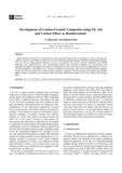 Deveiopment of Carbon-Ceramic Composites using Fly Ash and Carbon Fibers as Reinforcement
