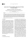 Improvement of Thermal Stability of Electrospun PAN Fibers by Various Additives