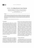 Cf/C-Cu - New Sliding Electrical Contact Materials