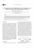 Low Temperature Growth of High-Quality Carbon Nanotubes by Local Surface Joule Heating without Heating Damage to Substra..