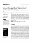 Effect of graphite oxide on photodegradation behavior of poly(vinyl alcohol)/graphite oxide composite hydrogels