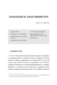 EVANGELISM IN ASIAN PERSPECTIVE (EVANGELISM IN ASIAN PERSPECTIVE)