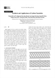 Synthesis and Applications of Carbon Nanotubes