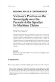 Vietnam’s Position on the Sovereignty over the Paracels & the Spratlys: Its Maritime Claims