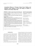 Immediate Effects of Thoracic Spine Foam Rolling and Vibration Foam Rolling on Pain and Range of Motion in Patients with..
