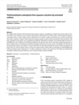 Trichloroethylene adsorption from aqueous solutions by activated carbons