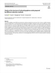 Study on the structure of reduced graphene oxide prepared by different reduction methods