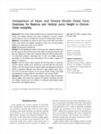 Comparison of Open and Closed Kinetic Chain Core Exercises for Balance and Vertical Jump Height in Chronic Ankle Instabi..