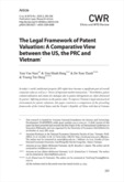 The Legal Framework of Patent Valuation: A Comparative View between the US, the PRC and Vietnam