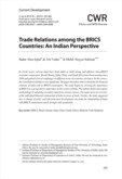 Trade Relations among the BRICS Countries: An Indian Perspective