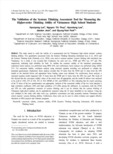 The Validation of the Systems Thinking Assessment Tool for Measuring the Higher-order Thinking Ability of Vietnamese Hig..