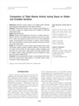 Comparison of Thigh Muscle Activity during Squat on Stable and Unstable Surfaces