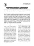 Residual analysis of veterinary drugs in bovine and equine muscle by targeted sampling plan in 2022