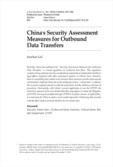 China’s Security Assessment Measures for Outbound Data Transfers