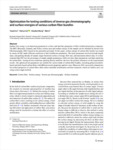 Optimization for testing conditions of inverse gas chromatography and surface energies of various carbon fiber bundles