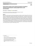 Finite element analysis of the mechanical properties of graphene aluminium nanocomposite: varying weight fractions, size..