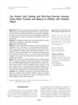 Can Kinetic Link Training and Bird-Dog Exercise Improve Gross Motor Function and Balance in Children with Cerebral Palsy..