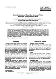 Safety Evaluation of Epimedium koreanum Water Extract in Sprague-Dawley Rats