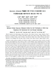 Methanol Extract Saururus Chinensis Inhibits the Cell Proliferation of HSC3 Oral Squamous Cell Carcinoma Cell Line through Autophagy