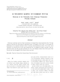 숯 제조공정에서 발생하는 대기오염물질의 제거기술
