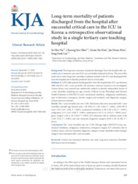 Long-term mortality of patients discharged from the hospital after successful critical care in the ICU in Korea: a retrospective observational study in a single tertiary care teaching hospital