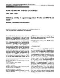 MMP-2와 MMP-9에 대한 여정실의 억제활성