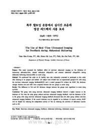 복부 할로잉 운동에서 실시간 초음파 영상 피드백의 사용 효과