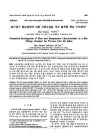 냉기입구 형상변화에 대한 고온교반실 내부 열유동 특성 수치해석